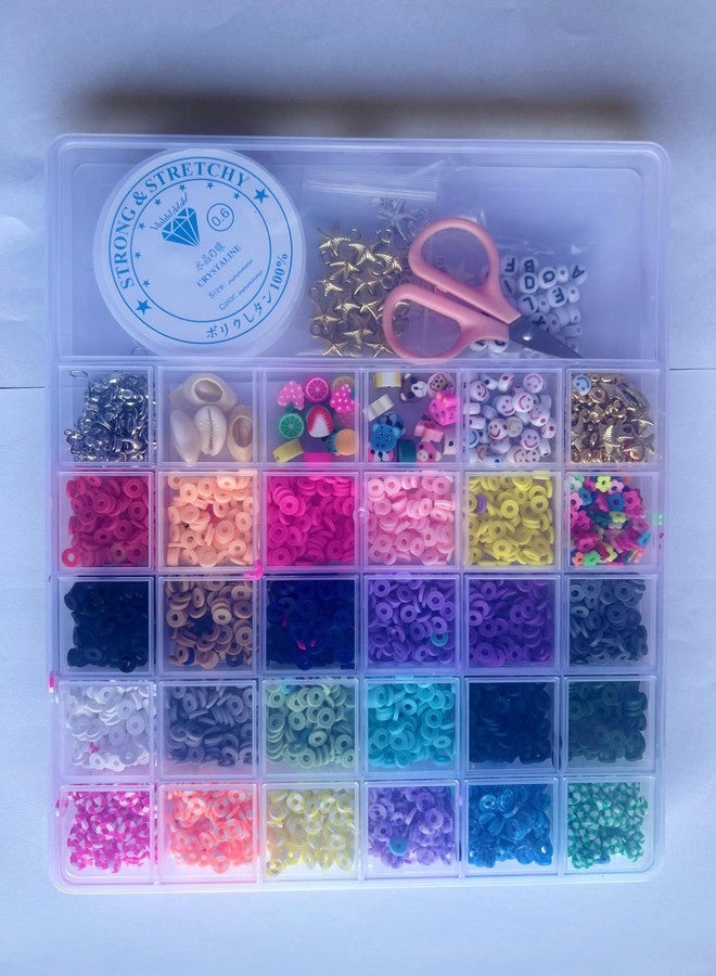 Nilzone Bracelet Making Kit, BeadColors PonyBeads Friendship Bracelet Kit Smile FaceBeads LetterBeads for Jewelry Making, Arts Crafts Gift for Girls Age 6-12 (Bracelet Kit D - 003) - Image 1